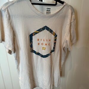Billabong Cream Tee with Blue and Orange Graphic